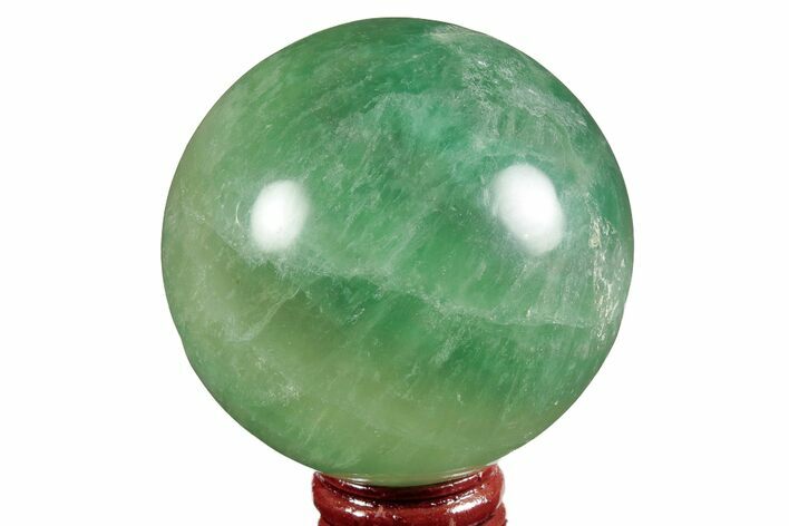 Polished Green Fluorite Sphere - Madagascar #191246
